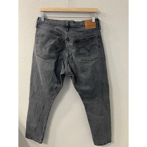 Levi's 501 Black Distressed Button Fly High rise Jeans Womens Size W30 L28 - Picture 2 of 7